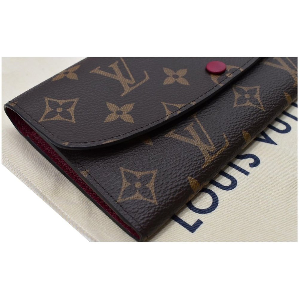 LOUIS VUITTON Emilie Monogram Canvas Wallet Fuchsia - Picture 6 of 11